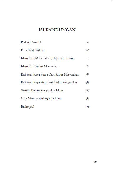 Islam Dan Masharakat