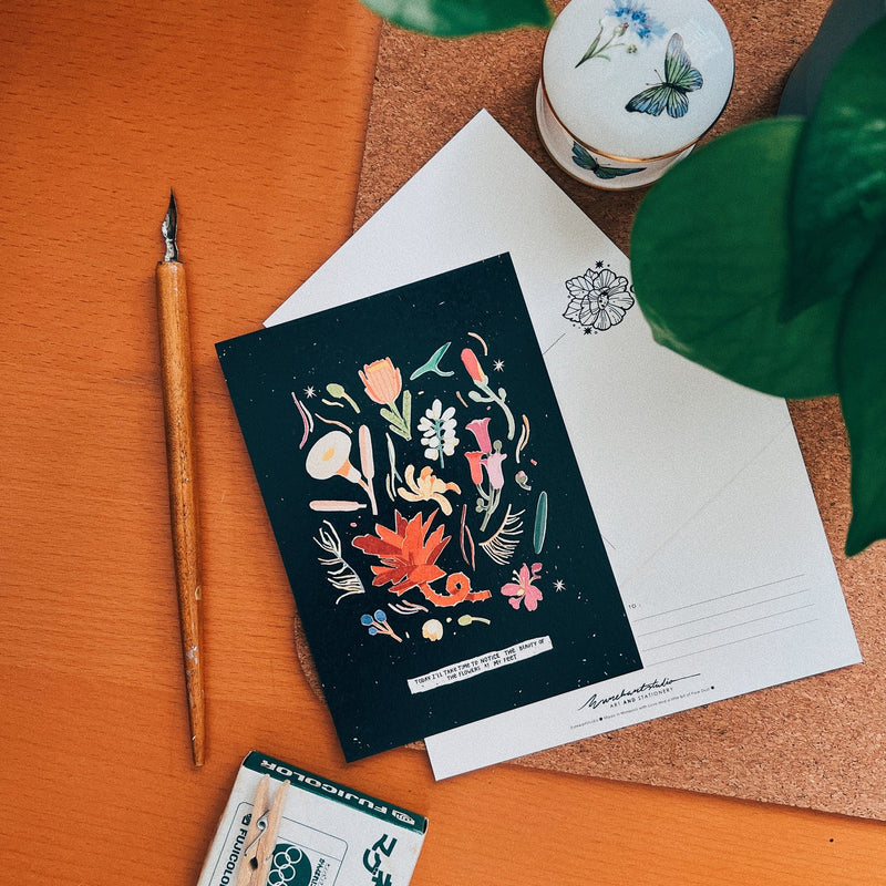 Flowers at my Feet Postcard - Eurekart Studio