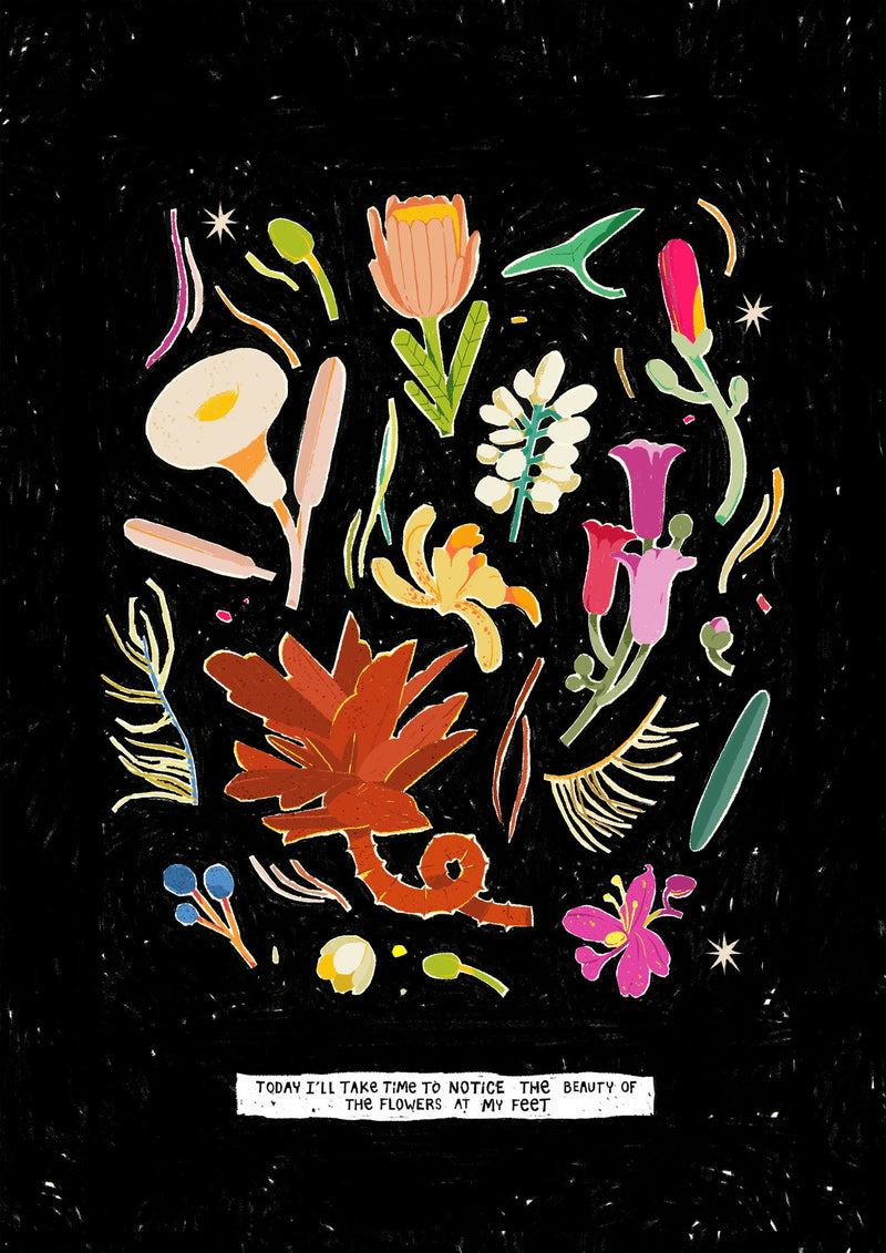 Flowers at my Feet Postcard - Eurekart Studio