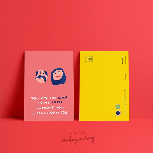 Projek Sembangsembang - You, Me, Lopes dan gula Postcard