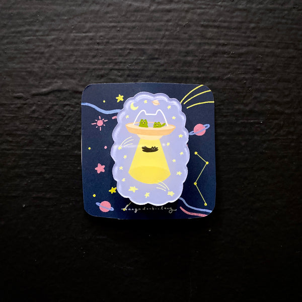 Space Cat Acrylic Pin