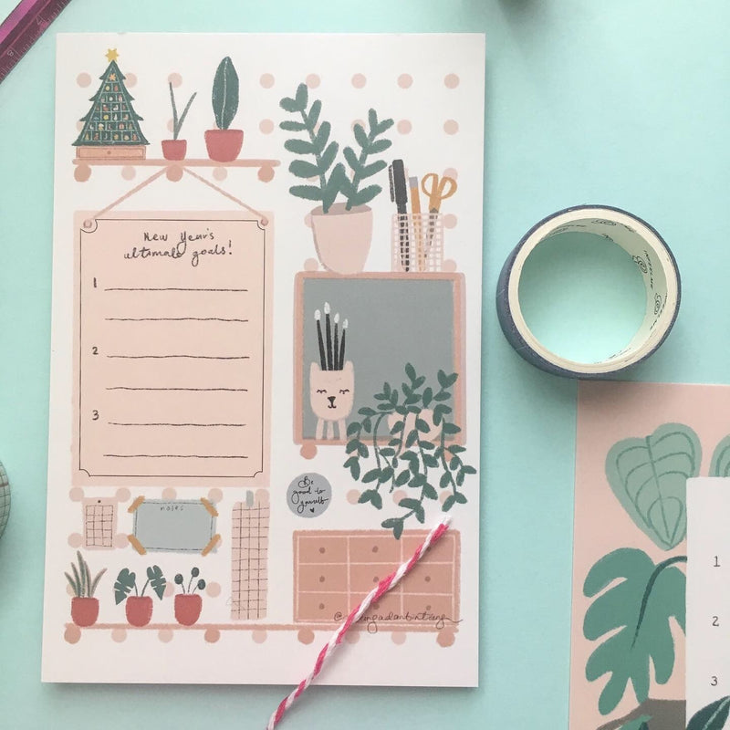 New Year Goals Postcard by Bunga dan Bintang x Mypaperprojects