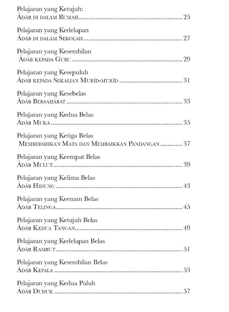 Kitab Adab Perempuan Juzu' Pertama