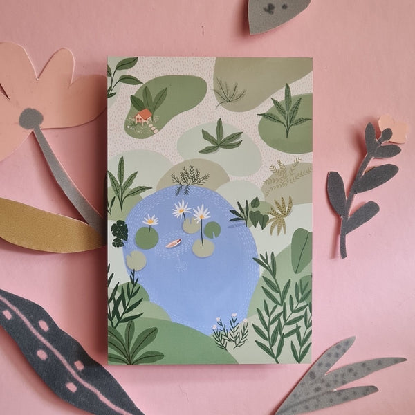 Lake House Postcard - Bunga dan Bintang