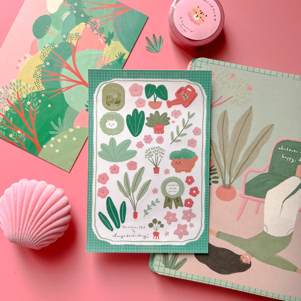 Plant Lovers Club Sticker Sheet - Bunga dan Bintang